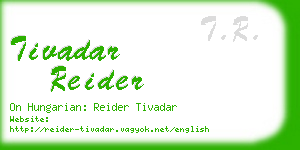 tivadar reider business card